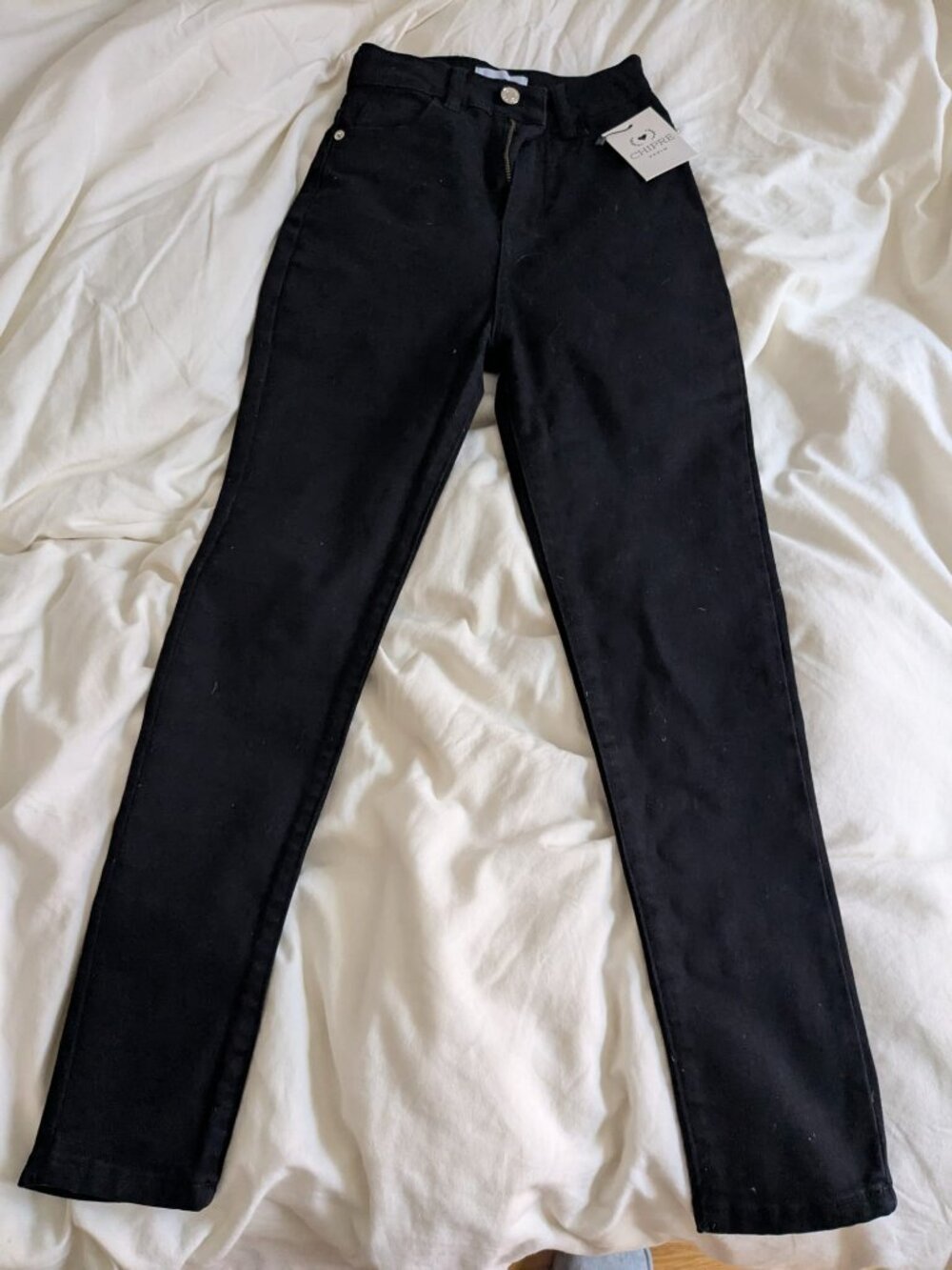 Kayros High-Waisted Skinny Jeans - Black. Chipre